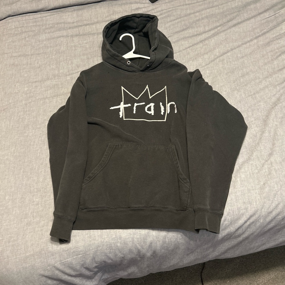 Men's Black Graphic Hoodie Sweater